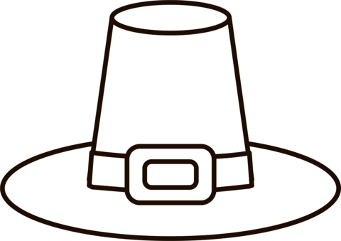 Pilgrim Hat Coloring Page